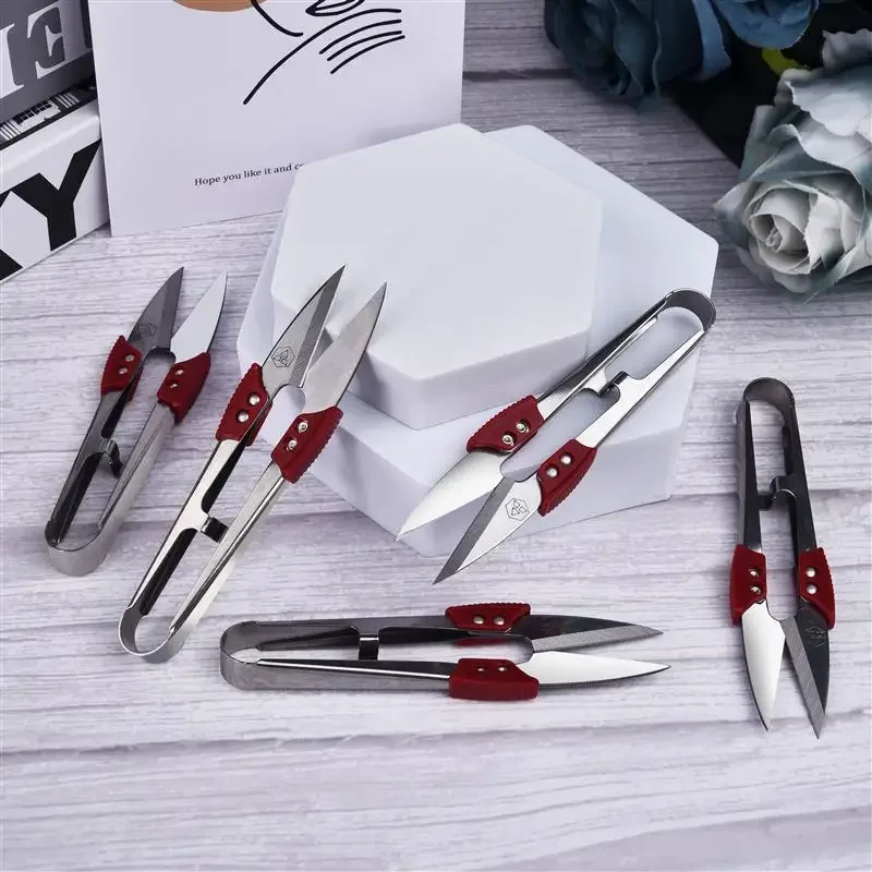 Stainless Steel Yarn Shears Cutting Sewing Scissors Shears Cross Stitch Scissors Embroidery Scissor U Thread Scissors for Fabric