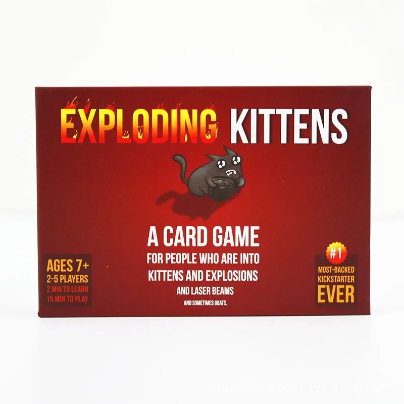 Exploding Kittens 4 in 1 Set Family Party Board Game Fun Adult Kids Toy Cards Game Suitable For Holiday Gift