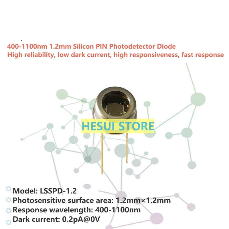 LSSPD-1.2 400-1100nm 1.2mm Silicon PIN Photodetector Diode High Responsivity Low Dark Current