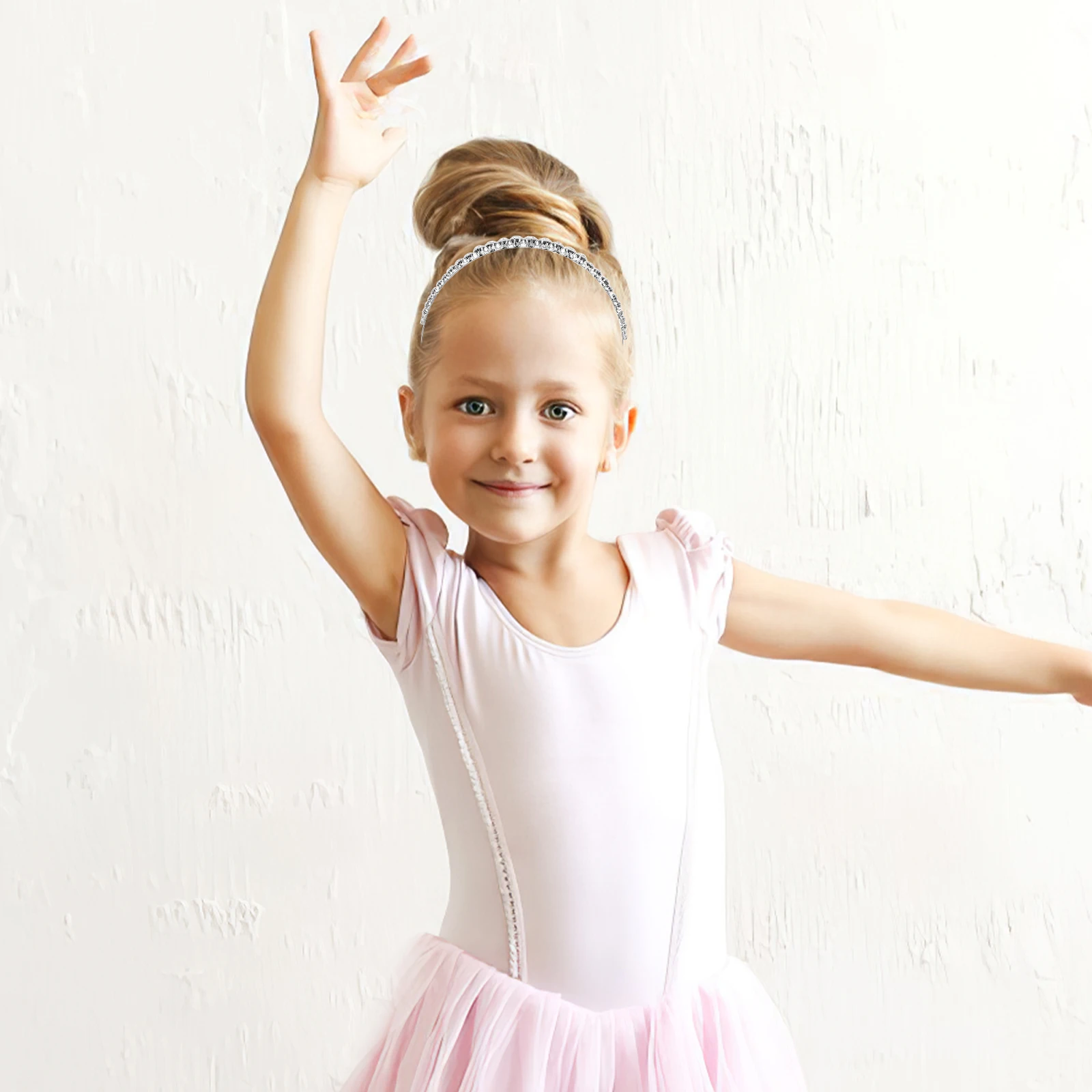 

Crystal Headband Headband Elegant Girl Headpiece Festival Birthday Party Prop Hair Kids Crown Bangs Styling Tool