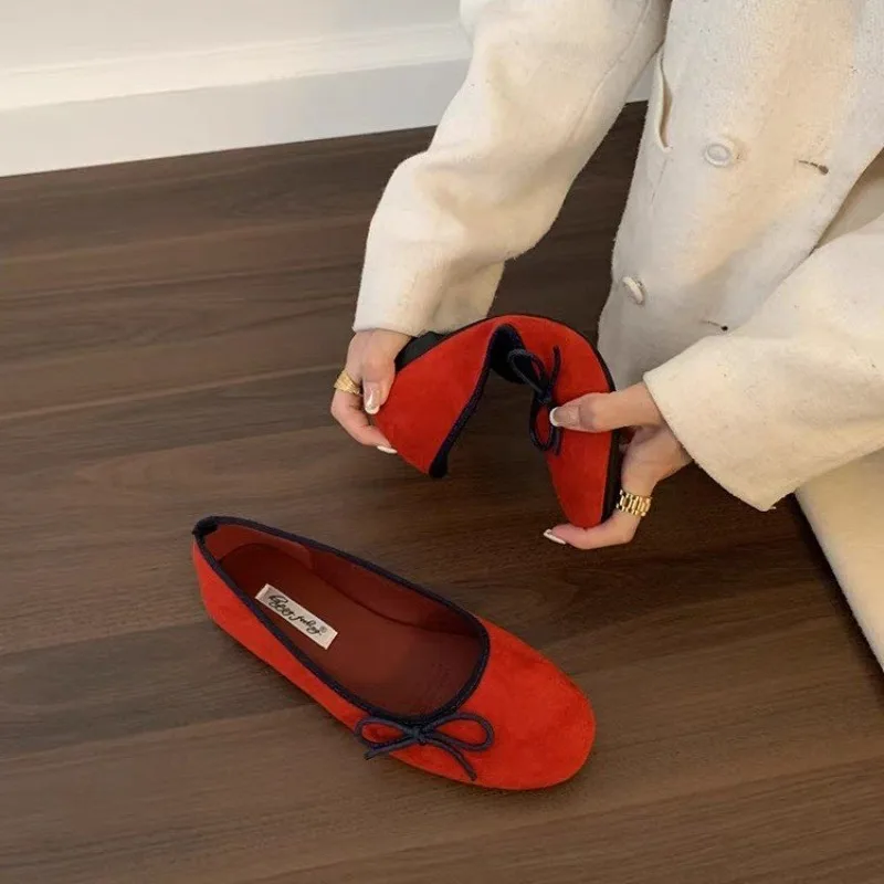 Bow Ballet Shoes Women's 2025 New Soft Slip-on Lazy Grandma Shoes image 5