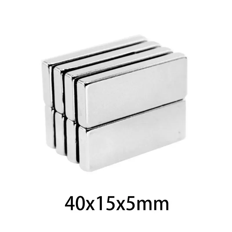 2/5/10/15/20PCS 40x15x5mm Super Powerful Strong Magnetic Magnets N35 Block Permanent  NdFeB Magnets Sheet 40x15x5mm 40*15*5 mm