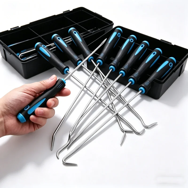 

6Pcs Boxed Auto Dent Pulling Hooks Heavy Duty Car Body Concave Puller Hook Kit for Vehicle Sheet Metal Repair Work