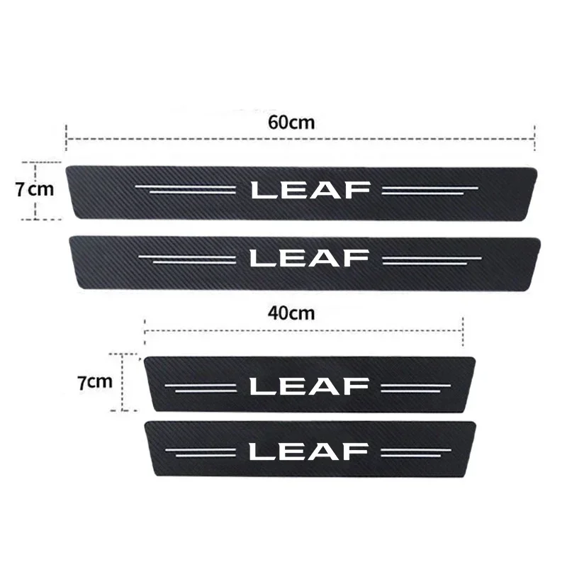 Leuchtende Auto Hinten Stamm Tür Schwelle Sill Trim Aufkleber Aufkleber Schutz Film Streifen für Nissan Leaf Abzeichen Logo Auto Innen