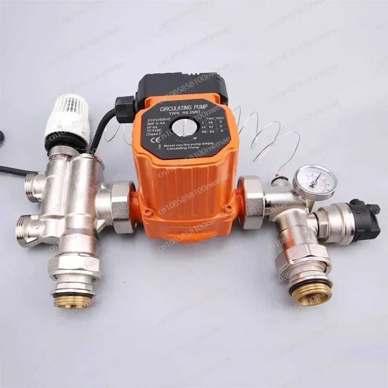 Water Circulating Pumps Manifold Hot / Cold Mixing Valve For Radiant Floor Heating System Thermostatic Control