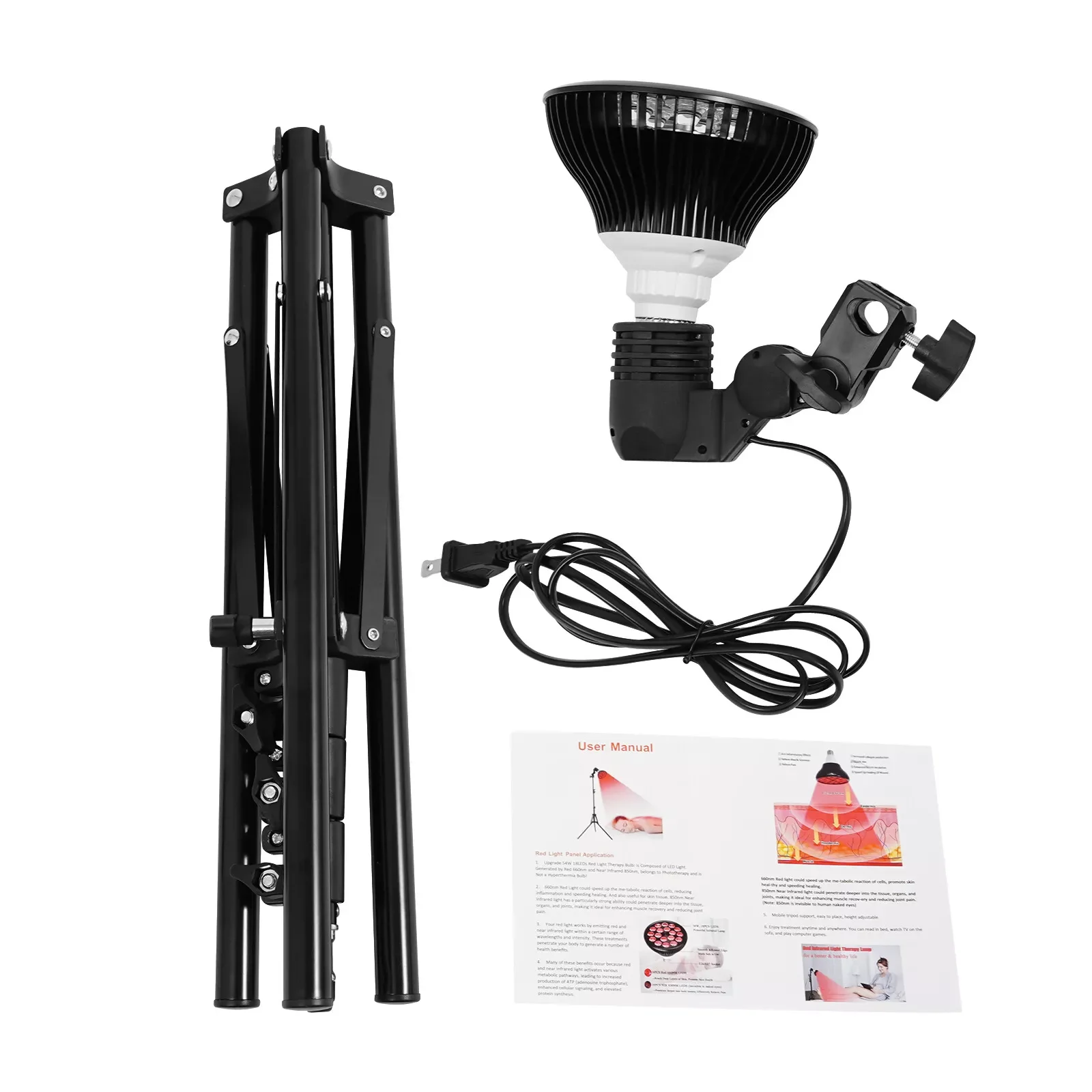 스탠드가 있는 적외선 램프, 통증 완화를 위한 660nm 적색 및 850nm 근적외선