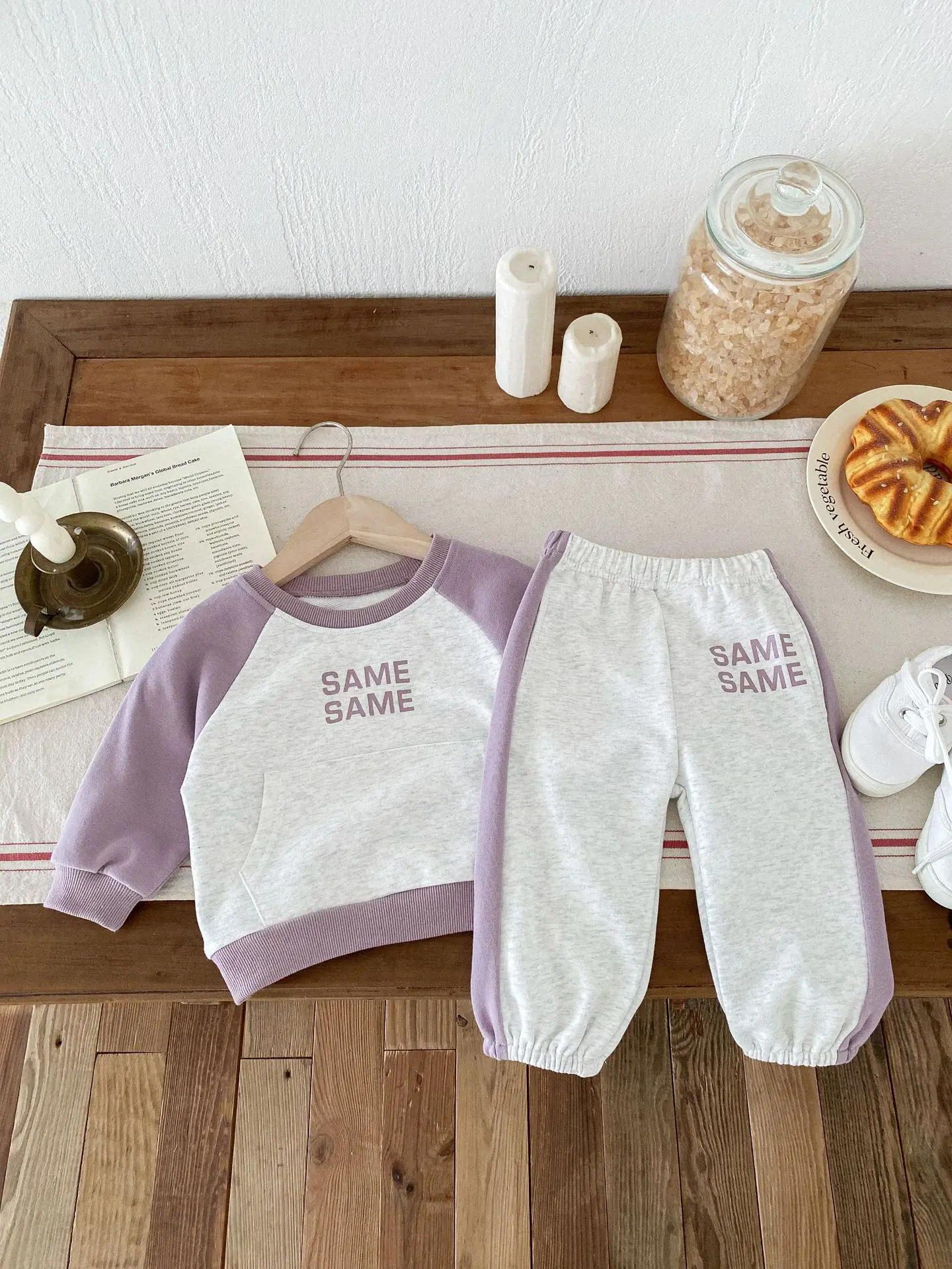 2024 Autumn New Baby Long Sleeve Sports Set Boy Girl Letter Print Sweatshirt + Pants 2pcs Suit Infant Toddler Casual Outfits