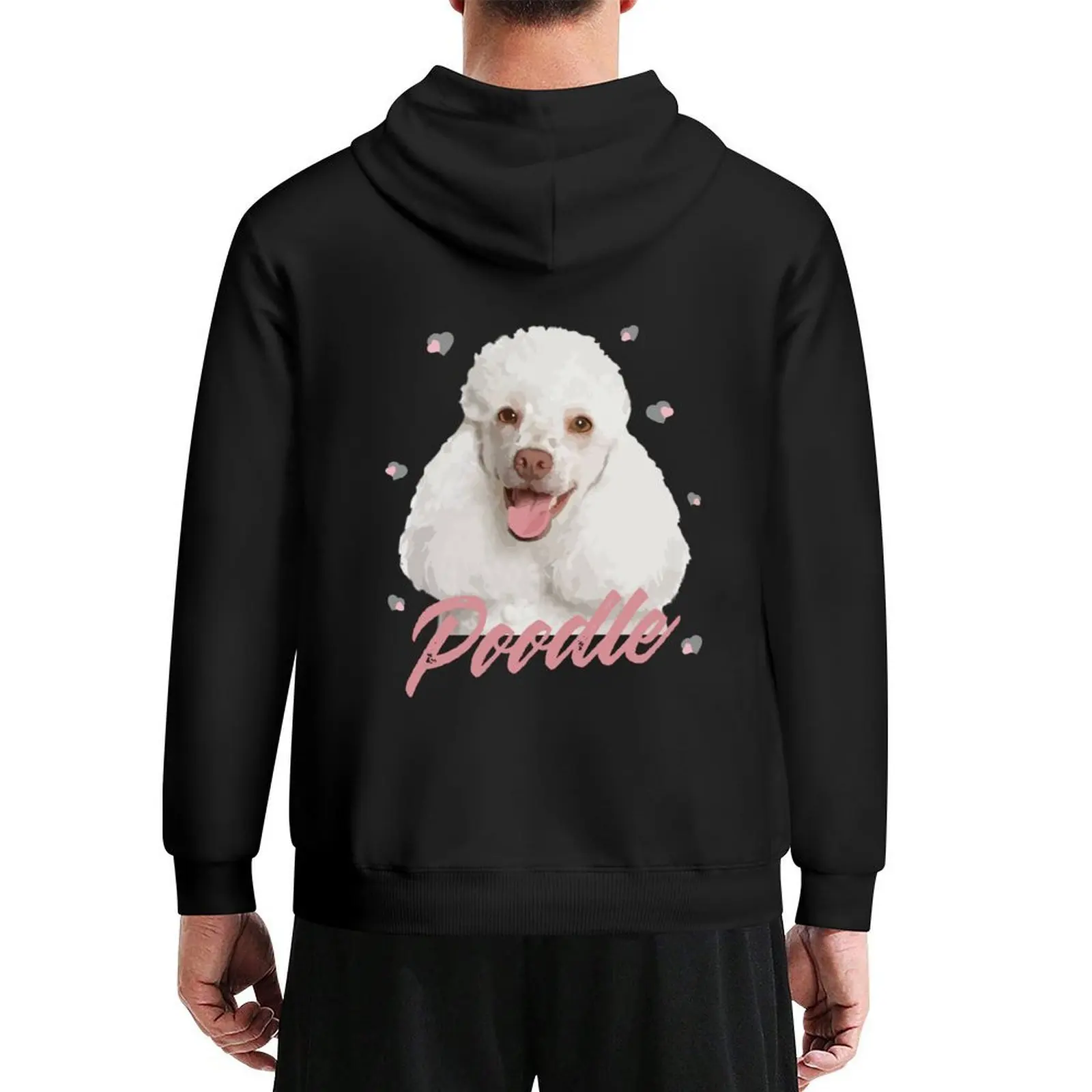 

Beautiful White Standard Poodle! Especially for Poodle Lovers! Hoodie graphic t shirts men winter clothes hoodies for men