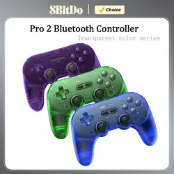 8Bitdo Pro 2 Bluetooth Game Controller voor Schakelaar 2 Gamepad met Hall Effect Joystick voor PC macOS Android Steam Raspberry Pi