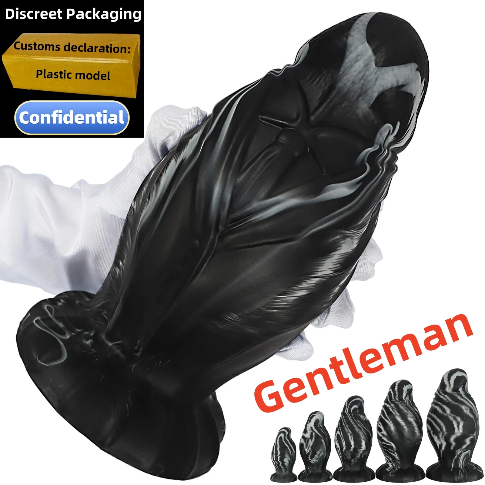 السادة تصميم فريد من نوعه الشرج بعقب المكونات مختلط أسود أبيض كبير سيليكون الشرج موسع الذكور الاستمناء الشرج الجنس لعب للنساء الرجال