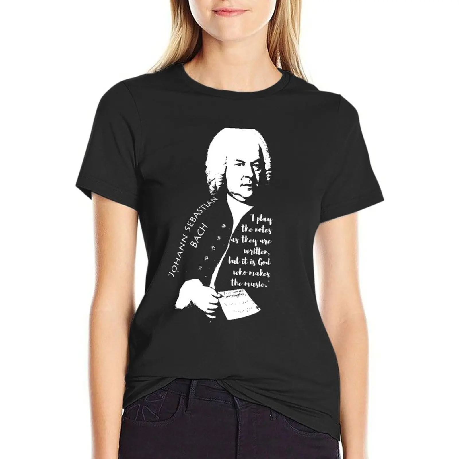 

Johann Sebastian Bach T-Shirt anime clothes cute clothes hippie clothes shirts graphic tees Summer Women's clothing