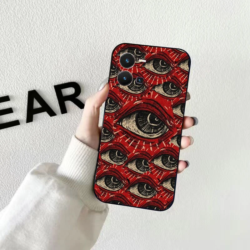 Scary Face Eyes Phone Case For VIVO Y53S Y33S Y31 Y21 Y70 Y21S Y72 Y35 V27 V27E V23E V21 V23 Pro V21E V20 SE Shell