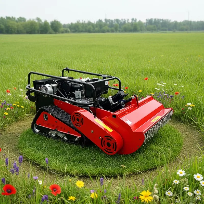 Customized Ce Approved Remote Control Slope Mower Steep Terrain Mower Portable Turf Maintenance Equipment Four Stroke Engine