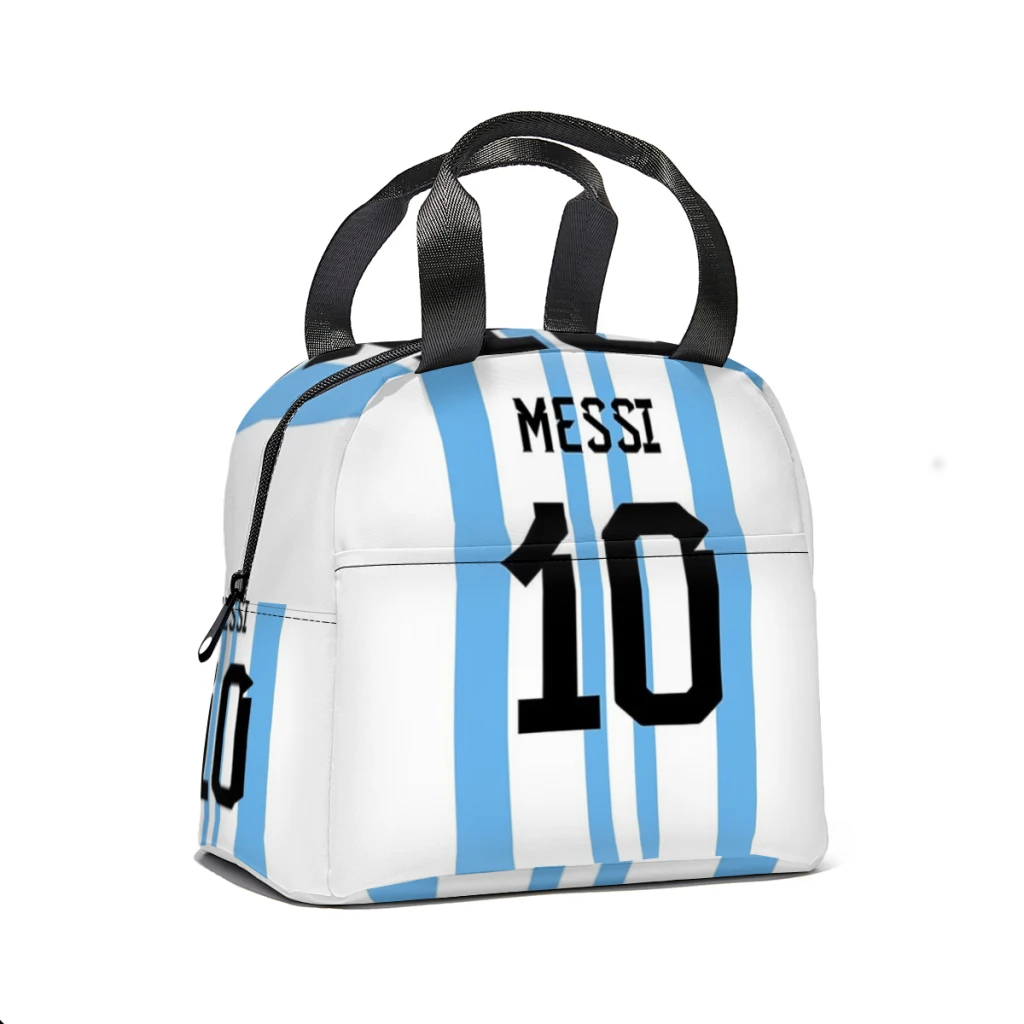 Messi 10 Lunch Bag for School Waterproof Picnic Thermal Cooler Insulated Lunch Box Women Kids Tote Bags