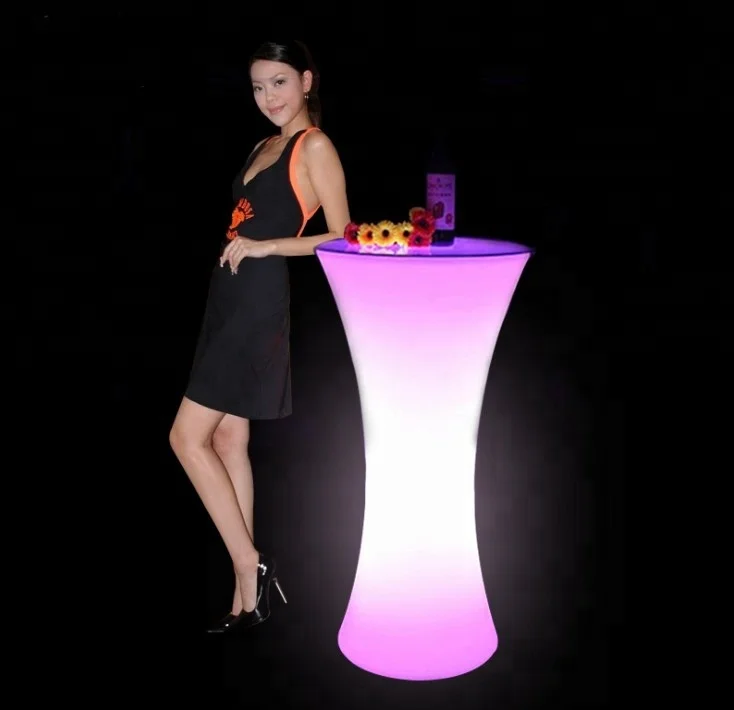 Commercial Wonderful And Beautiful Magic Color Change Illuminated Flashing led light glow furniture led bar table furniture