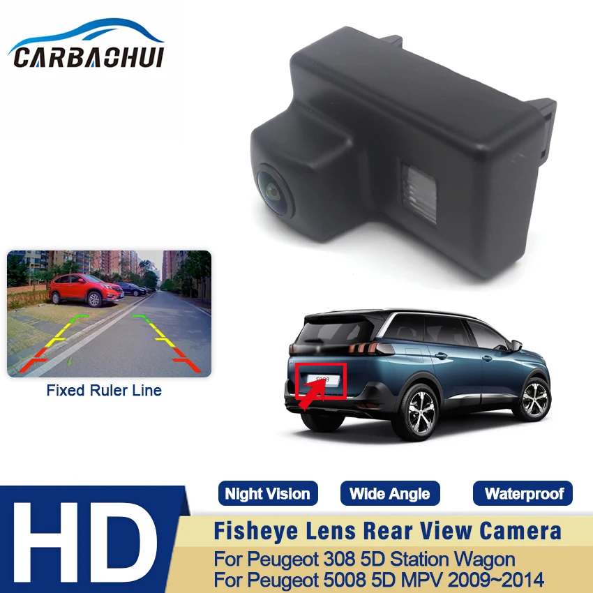 

Car Rear View Reversing parking Camera Full HD CCD Waterproof For Peugeot 308 5D Station Wagon 5008 5D MPV 2009~2013 2014