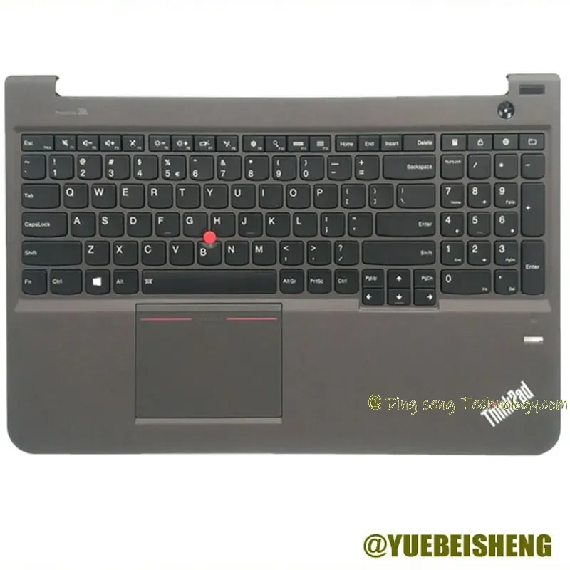 

New For Lenovo ThinkPad S5 S5-531 S5-540 palmrest US keyboard upper cover with FP hole Touchpad