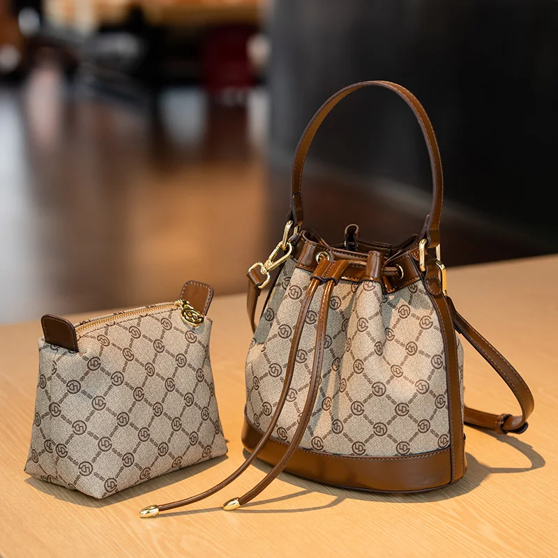 

Galan Dai 2025 Spring and Summer New Bucket Bag Classic Fashion Easiest for Match Shoulder Crossbody Bag Women's Handbag