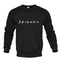 FRIENDS Print  Fleece Hoodies Men Women Long Sleeve Sweaters Loose Casual Hoodie Round Neck Sweatshirts Bottom Shirts Pullovers