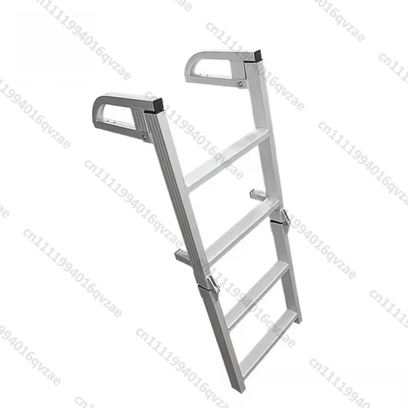 Aluminum Folding Pool Ladder 4-stage Retractable Boat Ladder