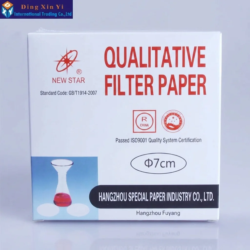 100PCS/bag 7cm Circular Qualitative Filter Paper Laboratory Filter Paper Slow/Medium/Fast Speed Funnel Filter Paper