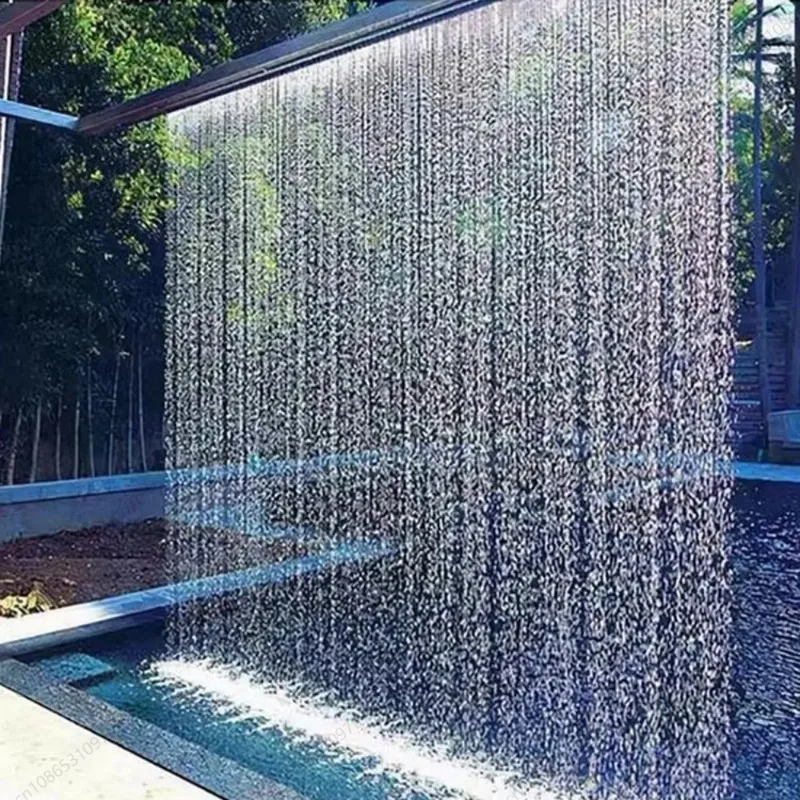 High quality decorative indoor water rain curtain metal swimming pool water rain curtain waterfall