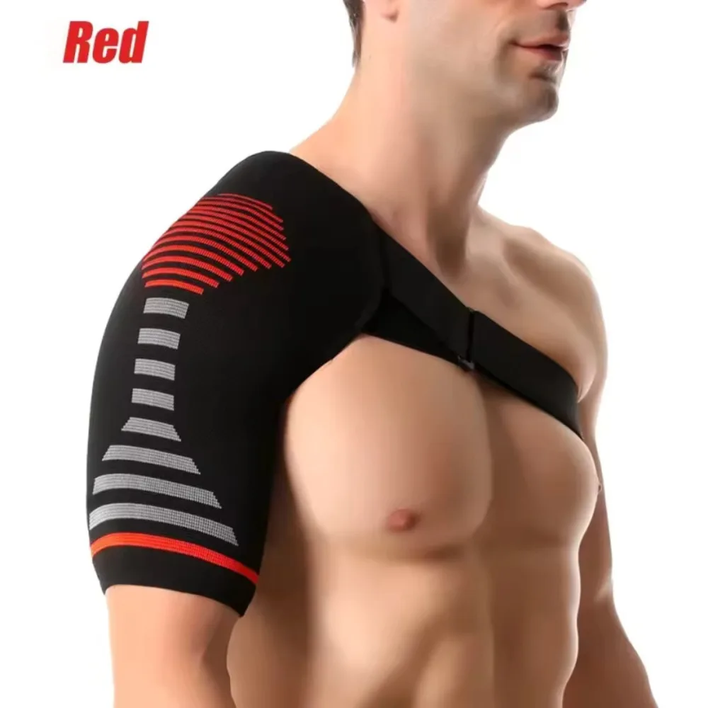 Knitted Compression Shoulder Brace Protection Adjustable Shoulder Support Strap Supportive Structure Breathable