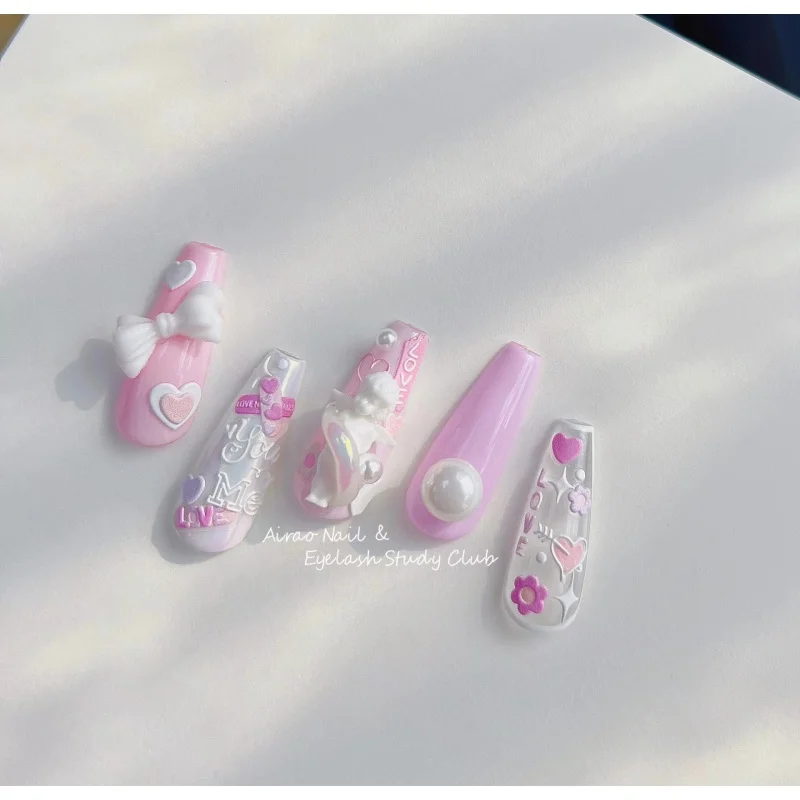 Relief nail Stickers Love Enchanting Cooperation Cute Sticker Sweetheart Band-Aid Ornament