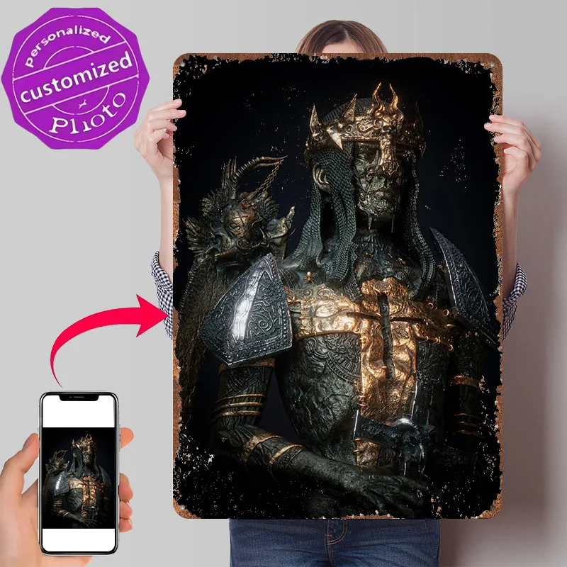 Póster Metálico 3D con Textura de Dantes Inferno, Letrero de Metal Personalizado para Decoración de Pared, Regalo para Cuarto de Hombre, Decoración del Hogar y Habitación