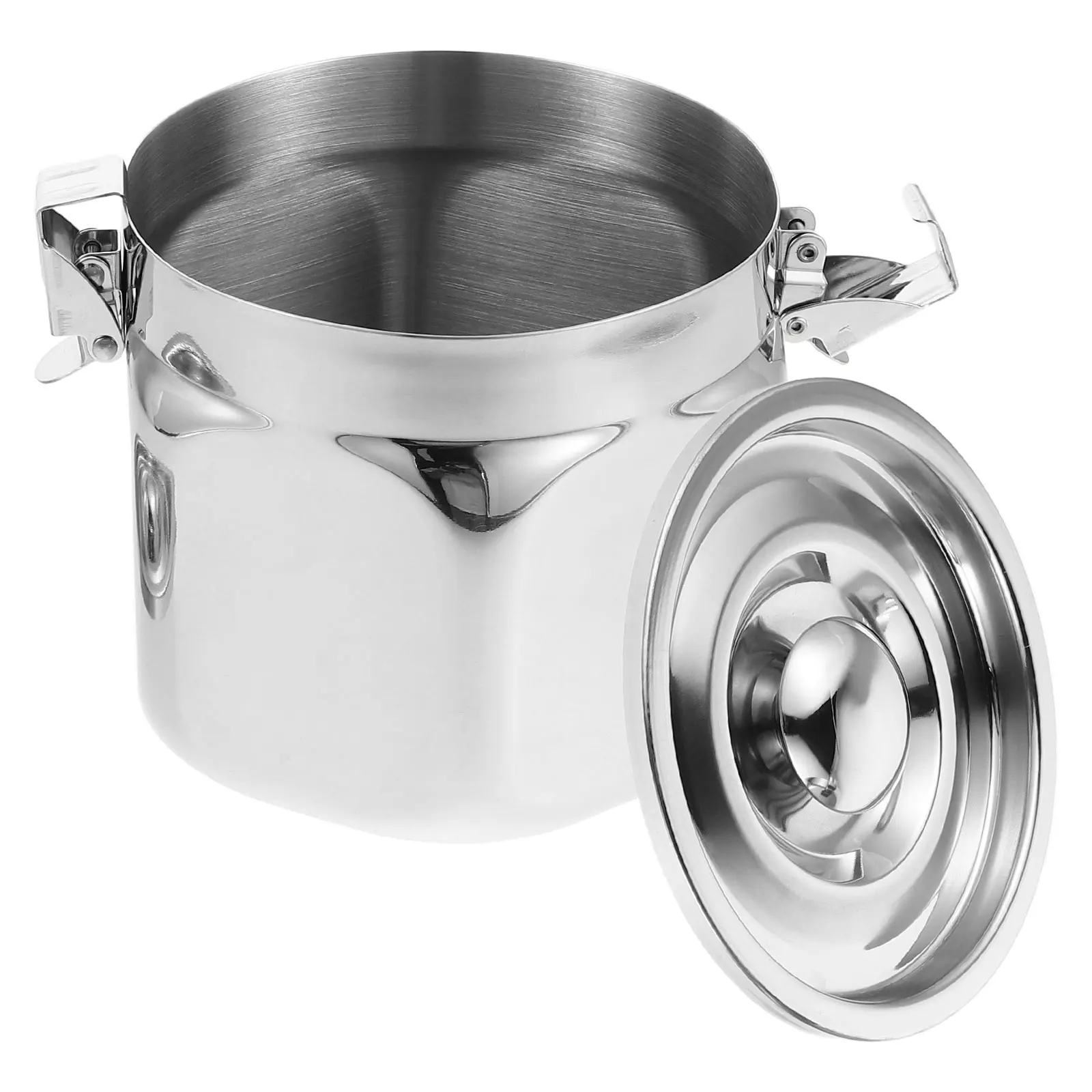 

1.5L Stainless Steel Airtight Grain Container Food Storage Jar with Locking Lid for Dry Goods Spices Coffee Beans Long Term