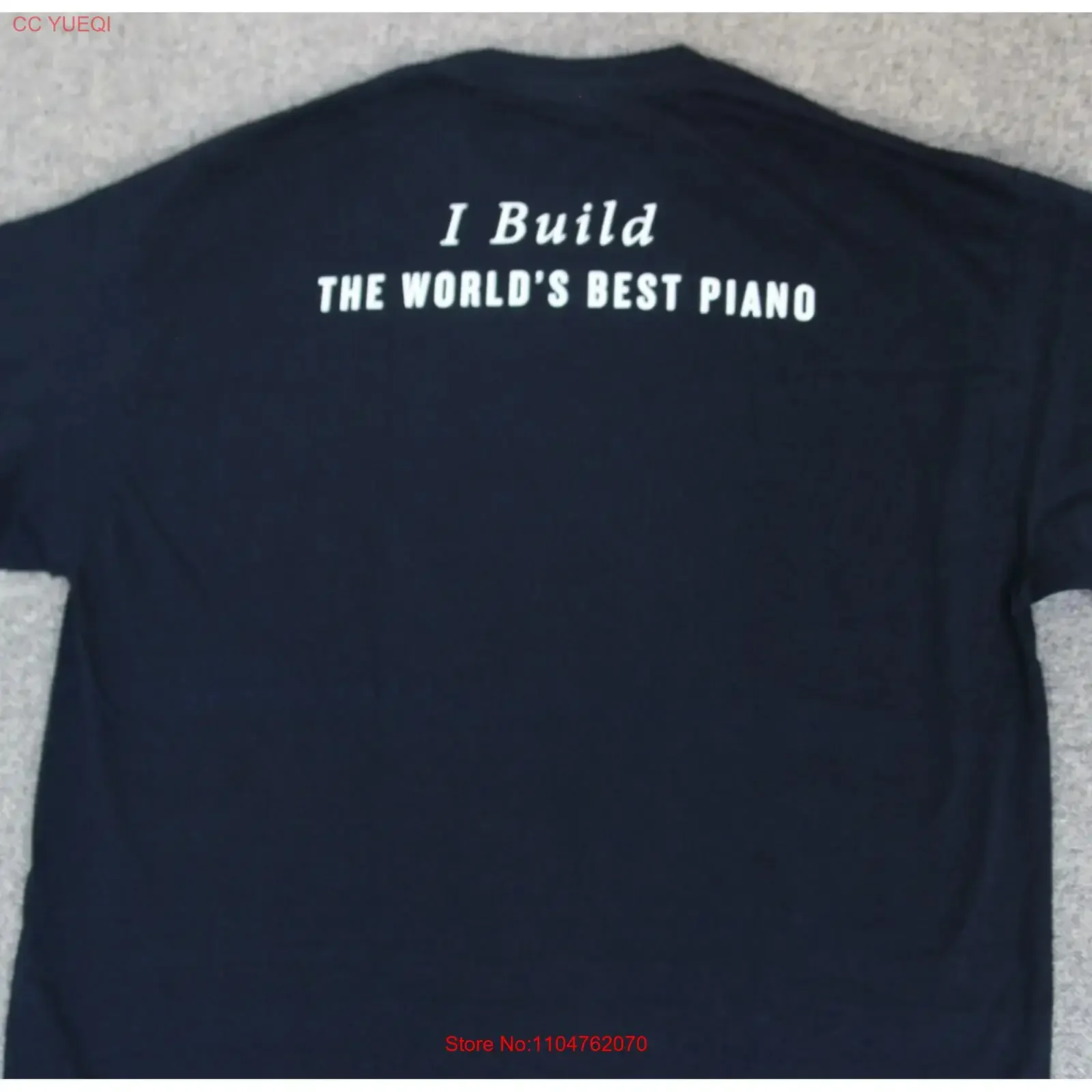 Camiseta STEINWAY SONS XL, merchandising promocional de piano de cola, para empleados, I BUILD Musician, estilo vintage, ligeramente lavada, cómoda, informal