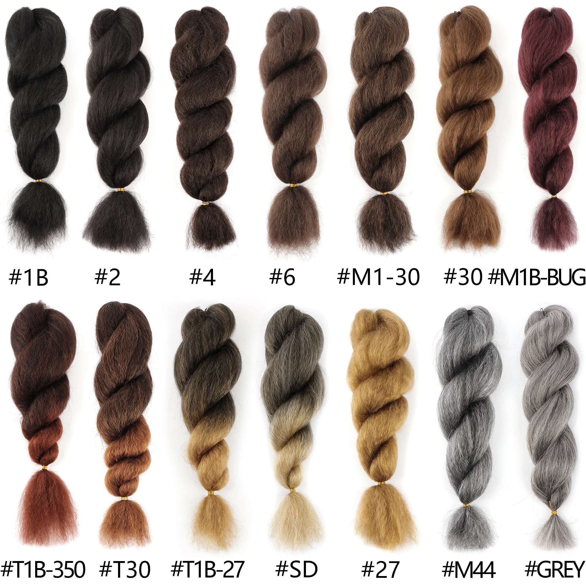 AHVAST Yaki Straight Vixen Braiding crochet Bulk Hair Synthetic Jumbo Braids Crochet Hair Kanekalon Braiding Hair