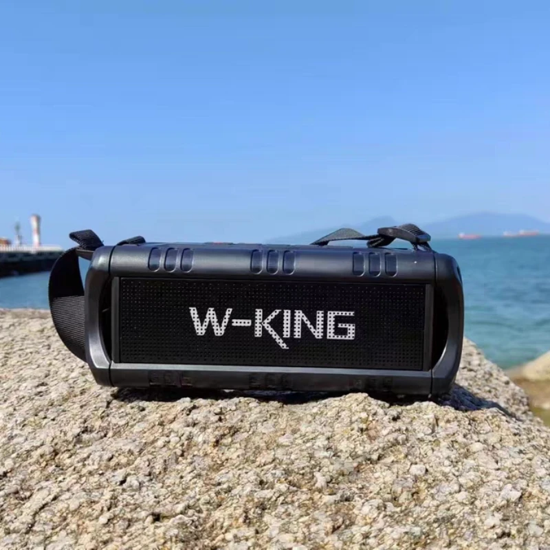 W-KING Subwoofer TWS Stereo Sound box 30W Portable Wireless NFC Bluetooth Speaker outdoor waterproof speakers Support TF/USB