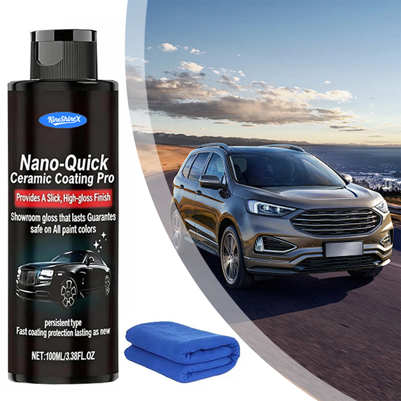 Nano-Quick Ceramic Coating Pro Quick-Effect High-Gloss Car Detailing Spray Instants Mirror-Like Shine Paint Exterior Protection