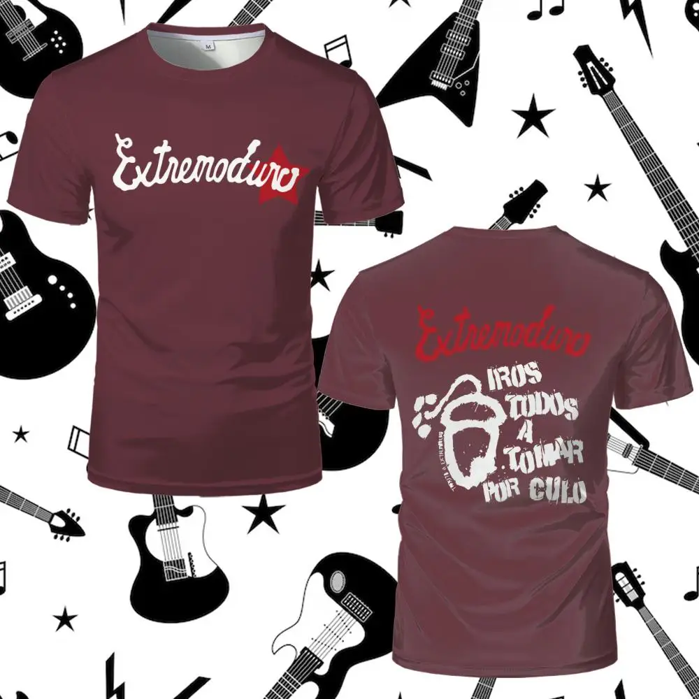 

EXTREMODURO Band Letter Printed T-Shirt Summer Hip-hop Harajuku Style Loose And Comfortable Casual Tops Unisex Streetwear Tees