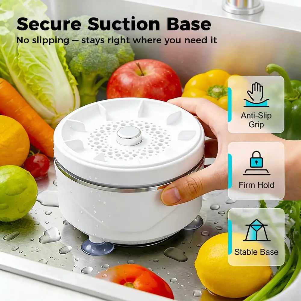 2026 New Fruit and Vegetable Cleaner Machine, Fruit Washing Device,Waterproof Food Purifier for Fruits Vegetables Meat Tableware