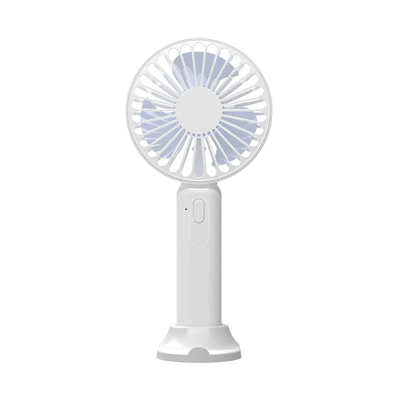 1pc New Portable Fan Office Desktop Multifunctional Folding Headed Small Electric Fan USB Mini Portable High Wind Pocket Fan