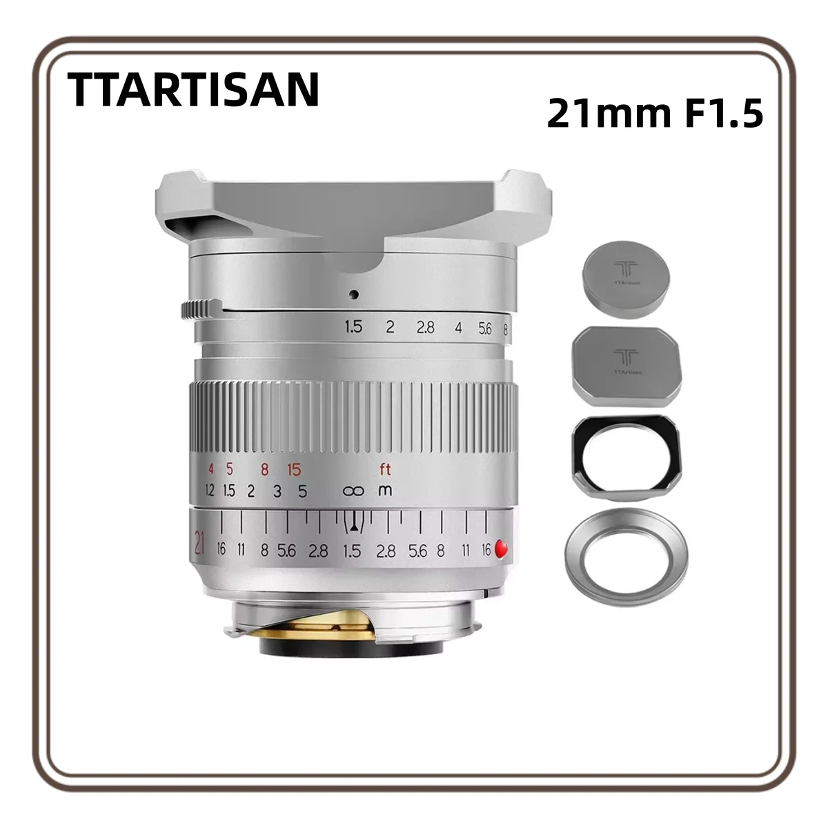 TTARTISAN 21mm F1.5 Full Frame Ultra Wide Angle Large Aperture Manual Focus Fixed Camera Lens For Leica M Mount Camera
