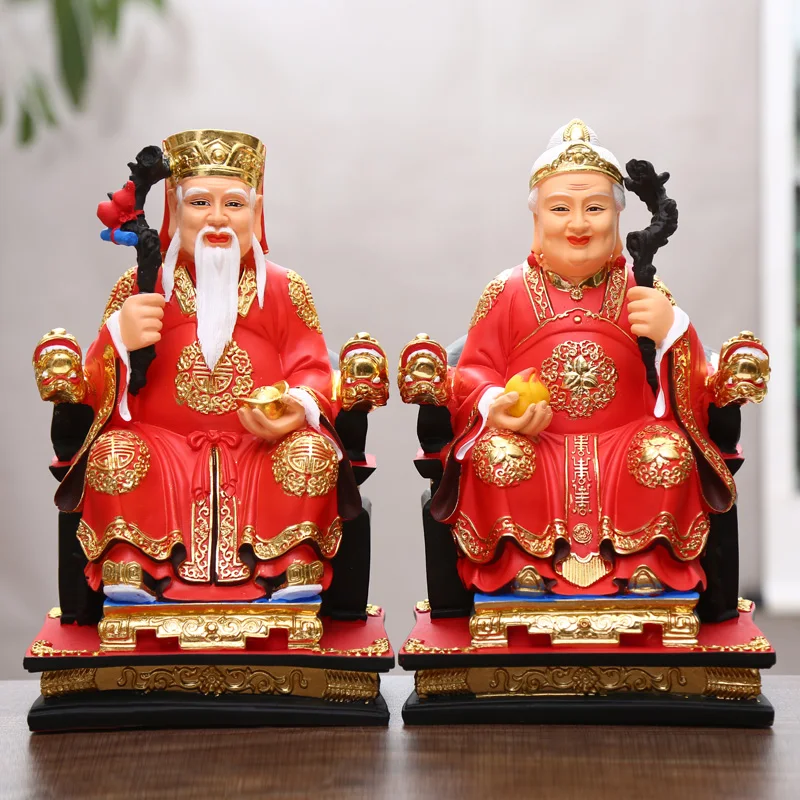 large  A pair Asia Temple Worship HOME efficacious bring wealth luck 