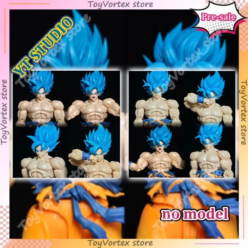

YT Studio Dragon Ball Z Super Blue Goku Vegeta Headsculpt Action Figure Model for Bandai 3.0 Bady DemoniacalFit Martial Artist
