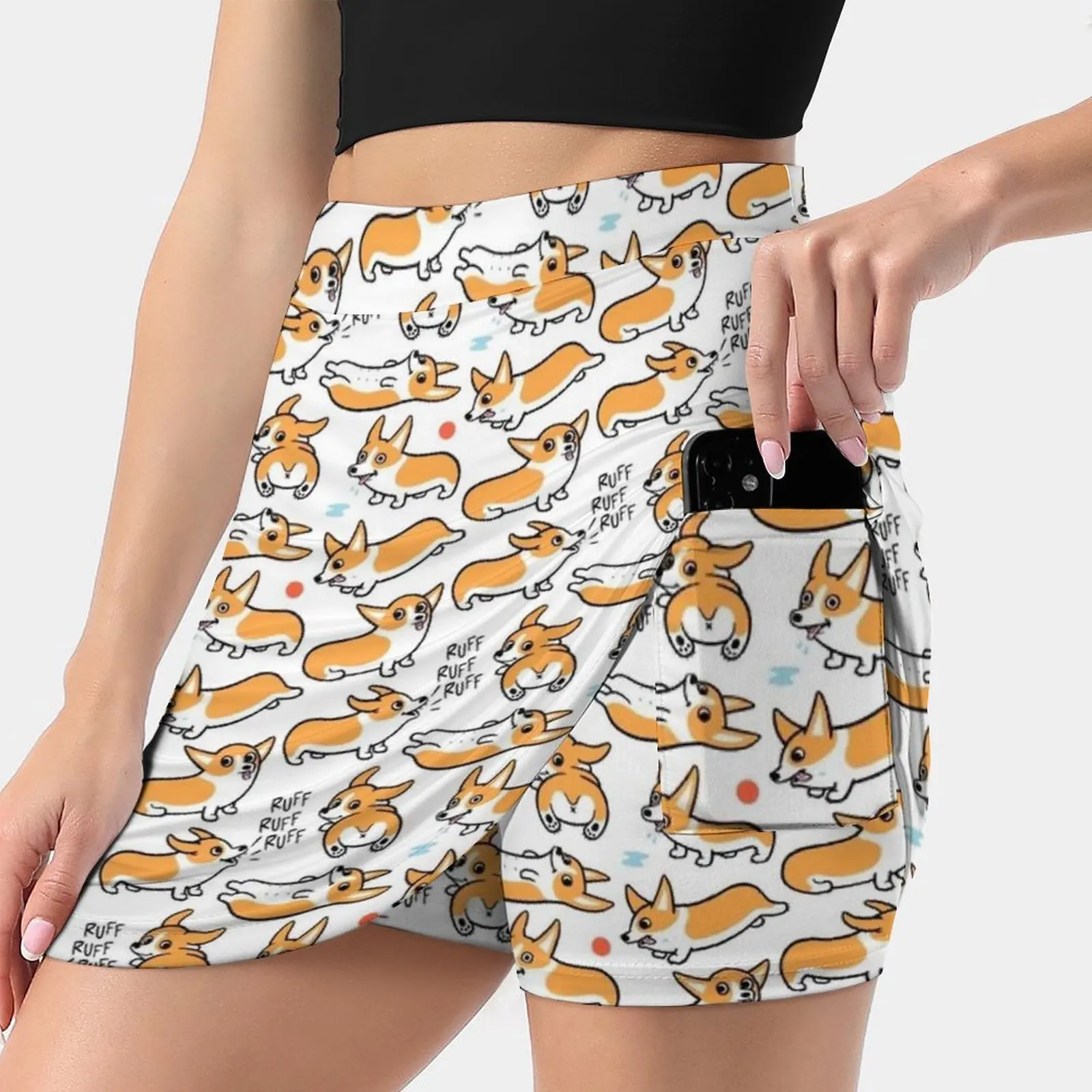 

Cutie Corgis Skirts Woman Fashion 2022 Pant Skirt Mini Skirts Office Short Skirt Corgi Dog Pet Cute Pattern