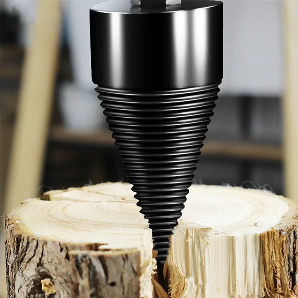 32/42/50mm Firewood Splitting Drill Bit Wood Splitter Round/Hex/Square Shank Wood Cone Reamer Punch Screw Driver Drill Bit