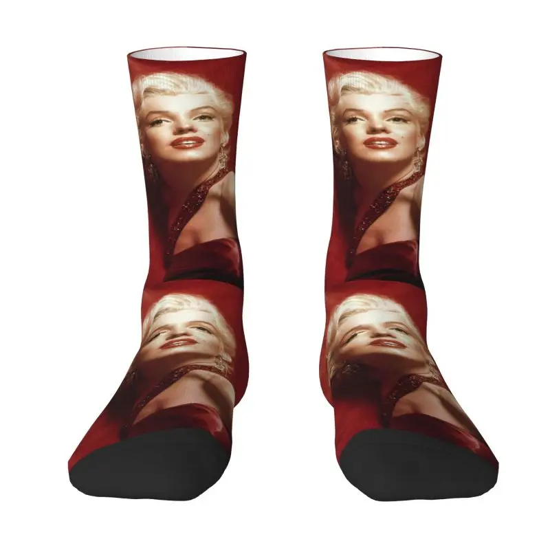 Sexy Golden Girl Monroe Marilyns Crew Socks Unisex Novelty Spring Summer Autumn Winter Dress Socks