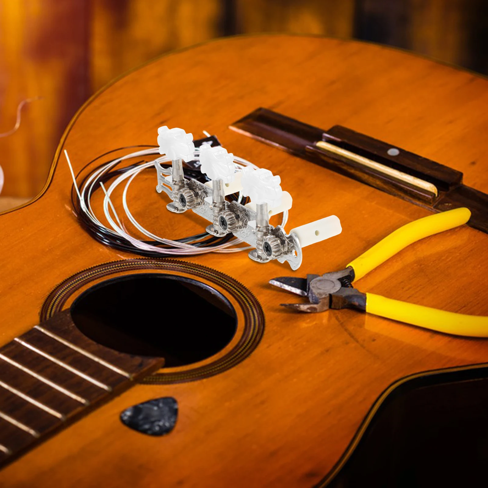 

Classical Guitar Tuners Locking Electric Knobs Tuning Pegs Nose Head Machine Metal