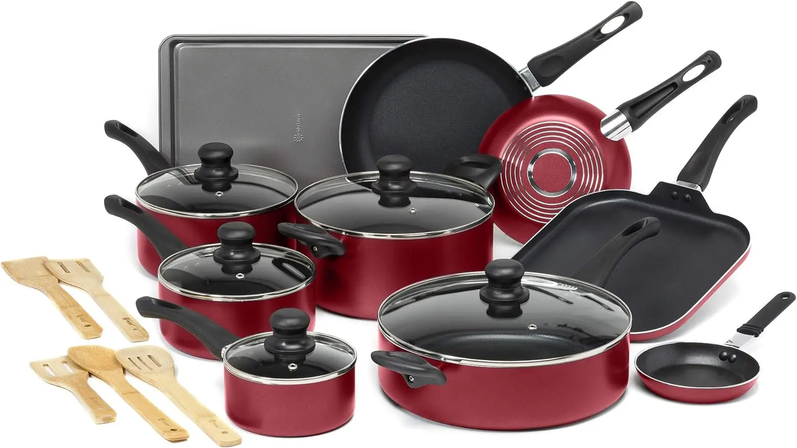 ecution Easy to clean non-stick cookware set, dishwasher safe kitchen pot and pan set, ultimate food release