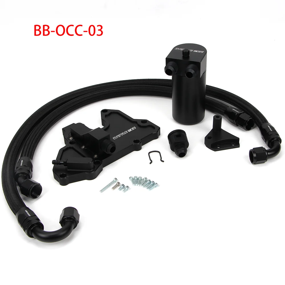 

Car Baffled Oil Catch Can Reservoir Tank Oil Dipstick Hole Breathable Kettle For EA888 gen3 Engine 1.8 2.0T MK7 BB-OCC-03