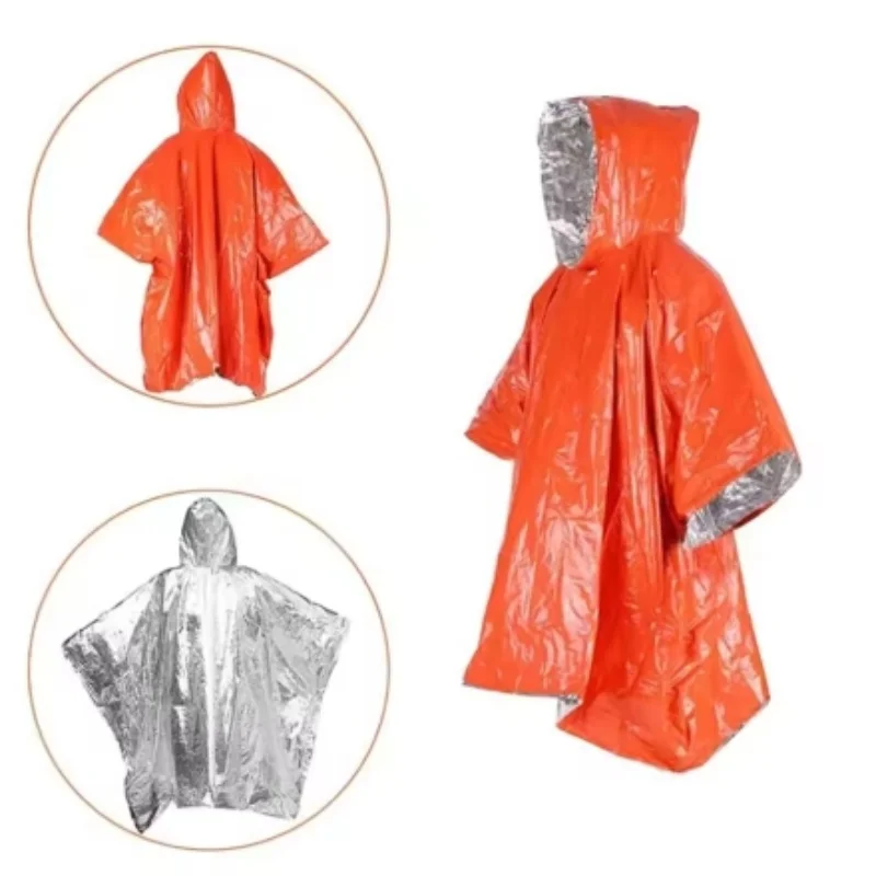 Outdoor Multifunction Raincoat Camping Raincoat Waterproof Survival Emergency Reflective Clothing Camping Gear image 3