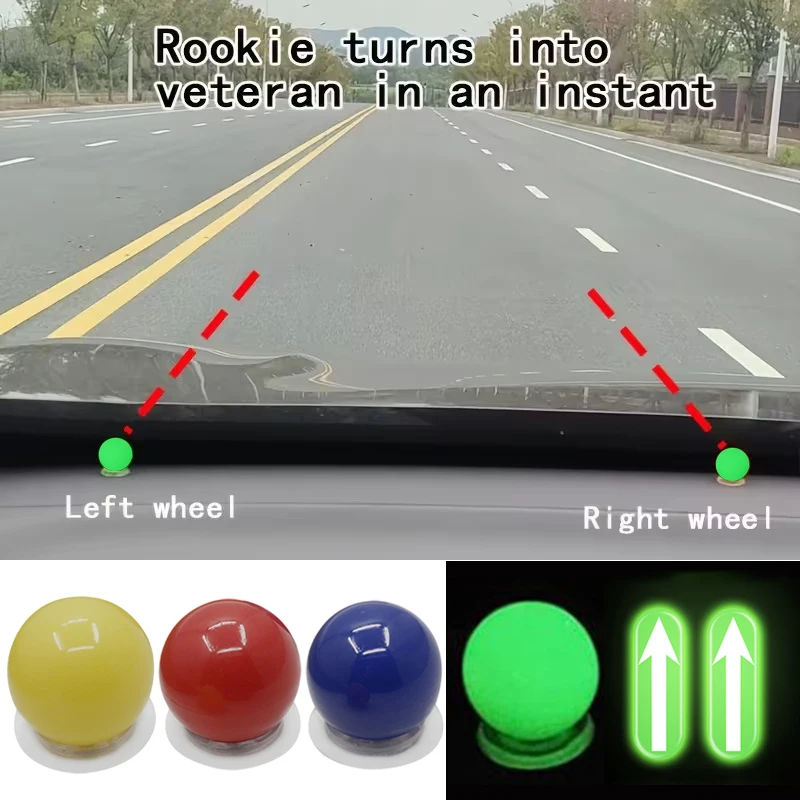 

2pcs Car Parking Aid Guide Markers & Wheel Alignment Stickers,Low-Light Visibility Parking Lines, Beginner Driver Assistance