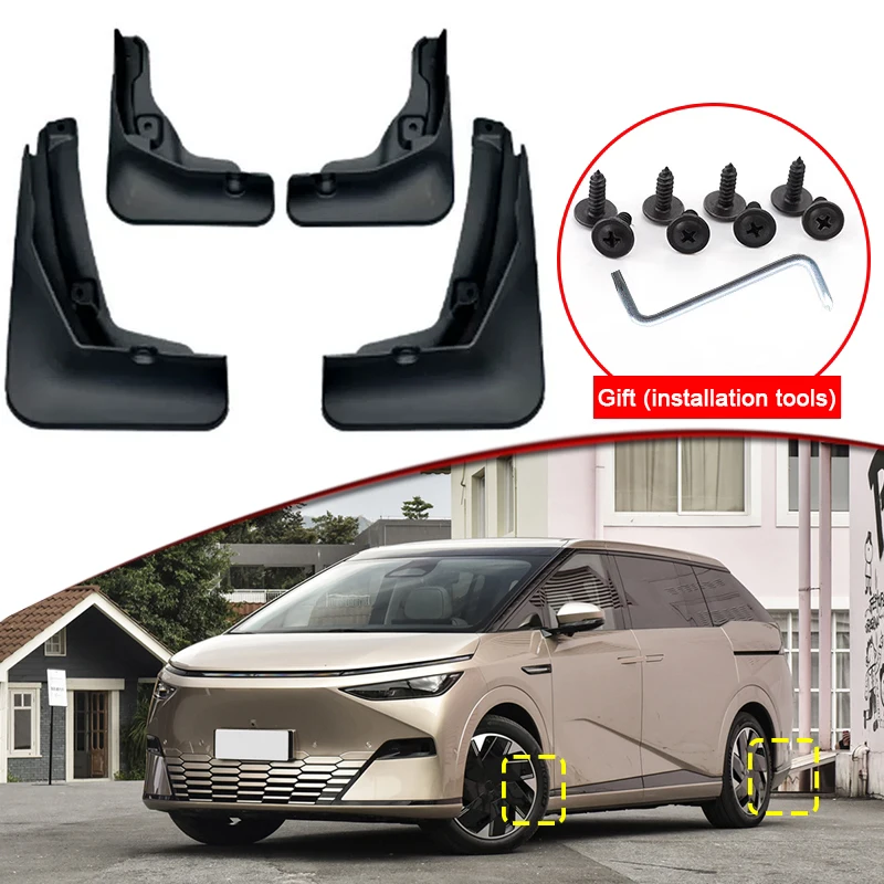 

ABS Car Mud Flaps Splash Guard Mudguards MudFlaps Front Rear Fender Auto Accessories For XPENG X9 ZEEKR 007 009 7X ZEEKR 007