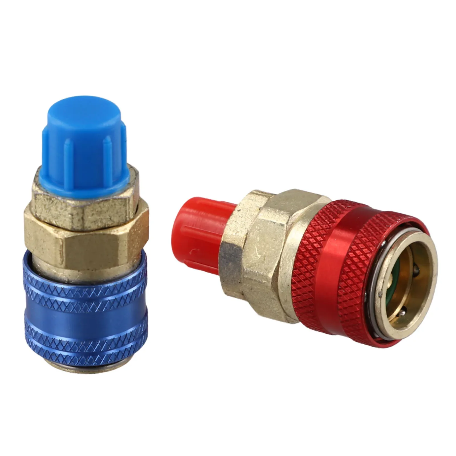 2pc R134a Fluorinated Quick Connector Adapter Car Quick Coupler High Low Voltage Plug Air Conditioning Fitting AC Manifold Gauge